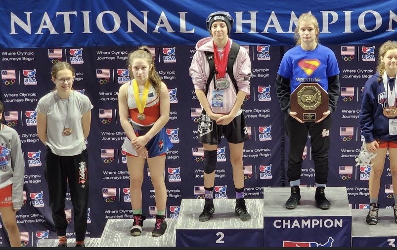 Our U16 106 lb 4th place finisher at the USA Wrestling Girl Folkstyle Nationals … Isabel Kaplan! Congrats,  Isabel! #rdp #wrestlelikeagirl