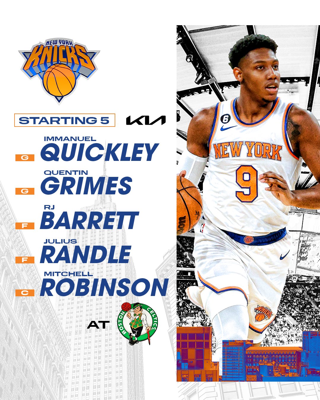 NEW YORK KNICKS on Twitter "Starters for tonight. https//t.co