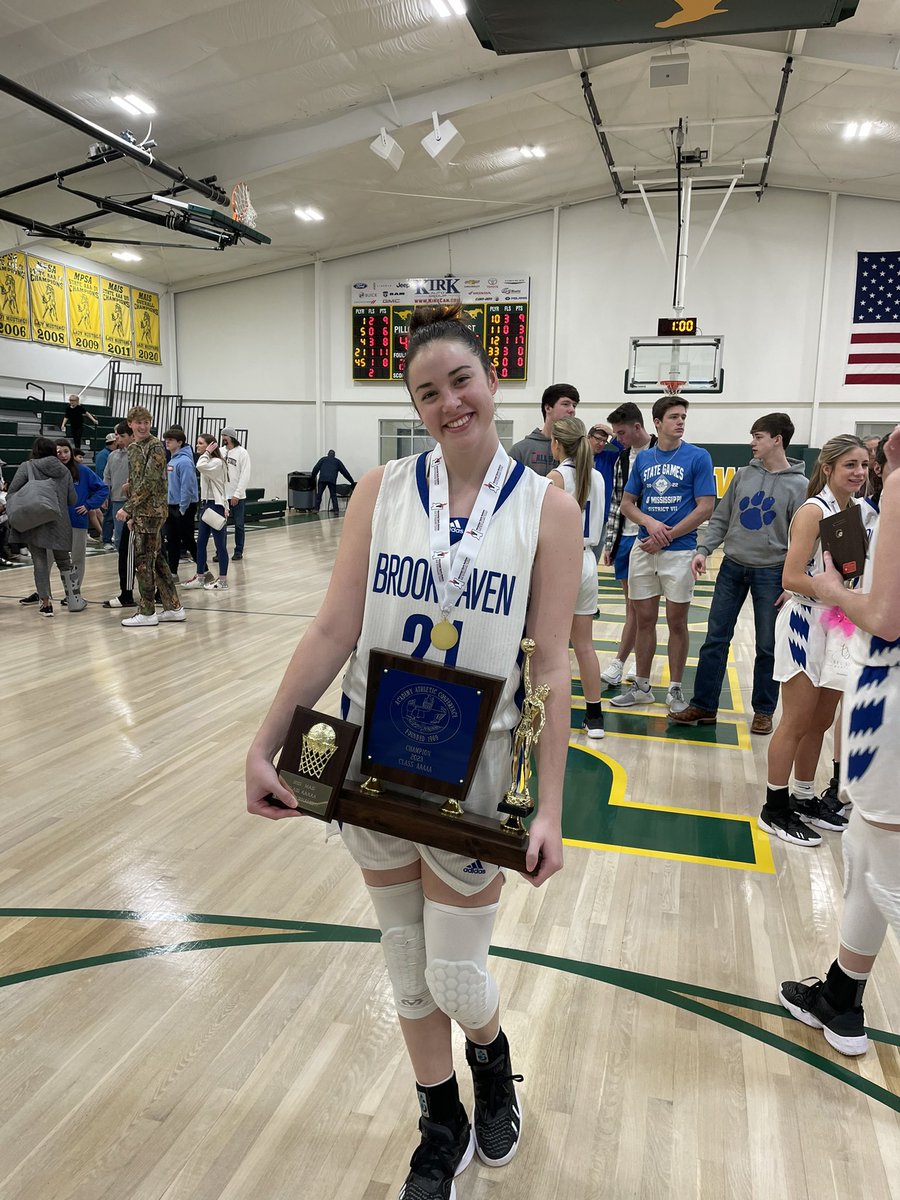 Congrats to my Lillie Gates for being named MAIS 2022-2023 Class 5A PLAYER OF THE YEAR! Brookhaven Academy’s Lady Cougars finished the year as 5A State Champs with a record of 41-4!