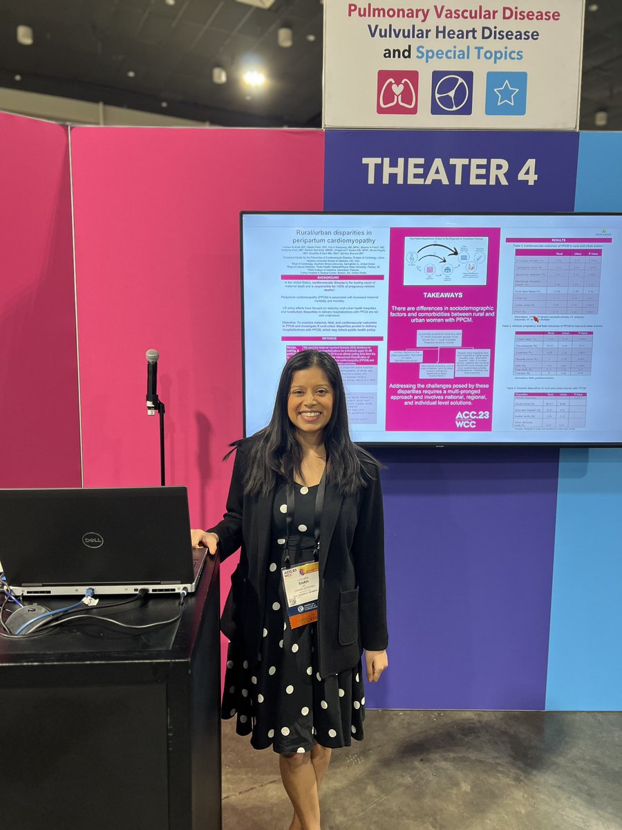 What an absolute WHIRLWIND! Thrilled to be able to present a moderated poster at #ACC23 & have the opportunity to meet so many friends & mentors, old and new, and listen in on incredible sessions on women’s heart health and #CardioObstetrics , #prevention & #digitalhealth in CVD