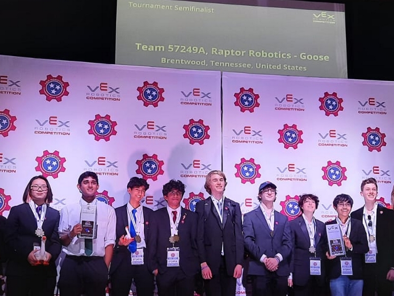 RHS Raptor Robotics (@raptor_robotics) on Twitter photo Congratulations RHS Raptor Robotics Club Teams A & C who won Semi-Finals trophies at the 2023 VEX Robotics State Championship which earned spots at the World Championship in Dallas Texas April 25-27. <a href="/wcsRobotix/">WCS Robotix</a> <a href="/wcsCCTE/">wcsCCTE</a> <a href="/wcsBMSrobotics/">Brentwood Middle Robotics</a> <a href="/wcsRHS/">Ravenwood HS</a> <a href="/WCSedu/">WCS</a> Congratulations RHS Raptor Robotics Club Teams A & C who won Semi-Finals trophies at the 2023 VEX Robotics State Championship which earned spots at the World Championship in Dallas Texas April 25-27. <a href="/wcsRobotix/">WCS Robotix</a> <a href="/wcsCCTE/">wcsCCTE</a> <a href="/wcsBMSrobotics/">Brentwood Middle Robotics</a> <a href="/wcsRHS/">Ravenwood HS</a> <a href="/WCSedu/">WCS</a>