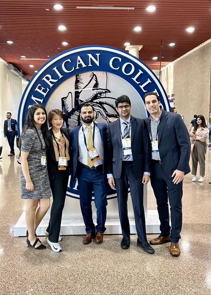 Classic #ACC23 group shot! With <a href="/Adel_Elmoghrabi/">ADEL ELMOGHRABI</a> <a href="/SunKangMD/">Sun Kang, MD MPH</a> <a href="/Irfan_shafis/">Irfan Shafi</a>  <a href="/GoelMishita/">Mishita Goel</a> <a href="/AlaChandraKanth/">Chandra Kanth Ala</a> <a href="/ACCinTouch/">American College of Cardiology</a>