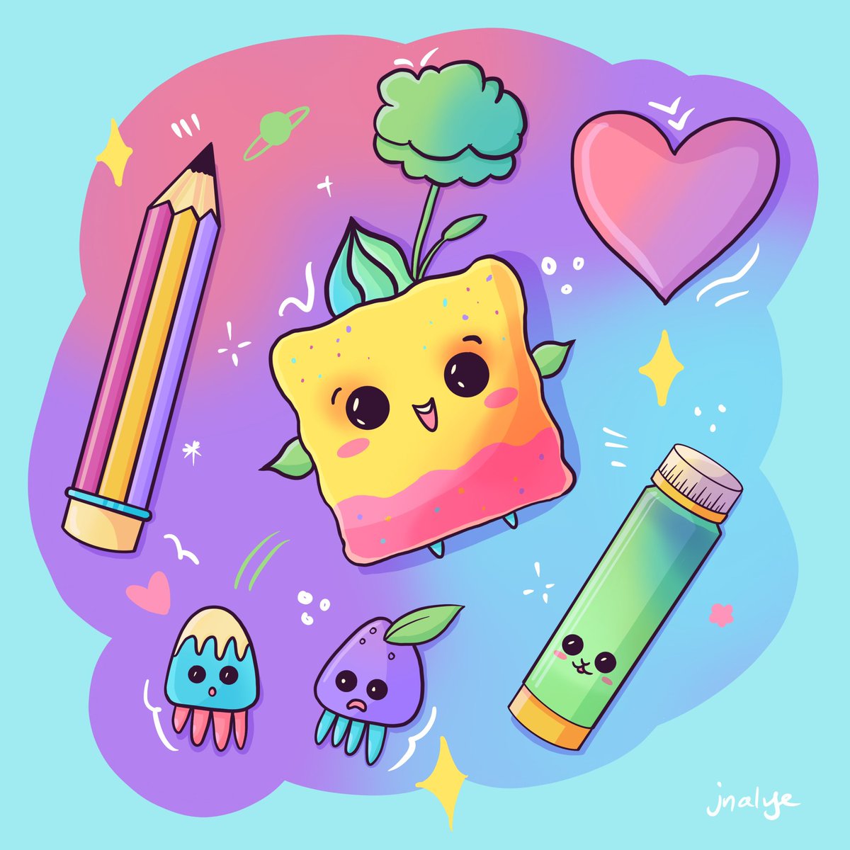 JnaLye's tweet photo. Cute doodle by following @Floortjesart tutorial. https://t.co/gfdK98Vwu0