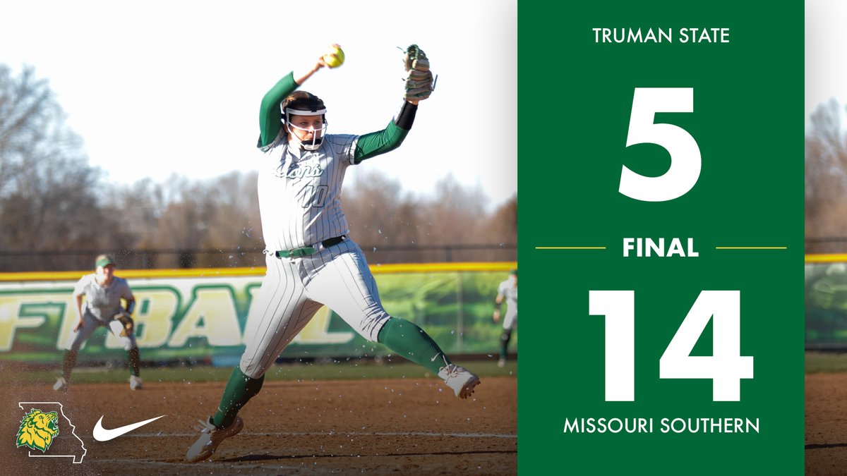 MSSUSoftball's tweet photo. Lions get the 14-5 run rule win over Truman State in game one.

Bailey Lacy picked up the win in relief throwing 3.1 innings with 5 strikeouts. Abby DeSanto and Emily Perry had grand slams. #LetsRoar https://t.co/idJ2K1oSmN