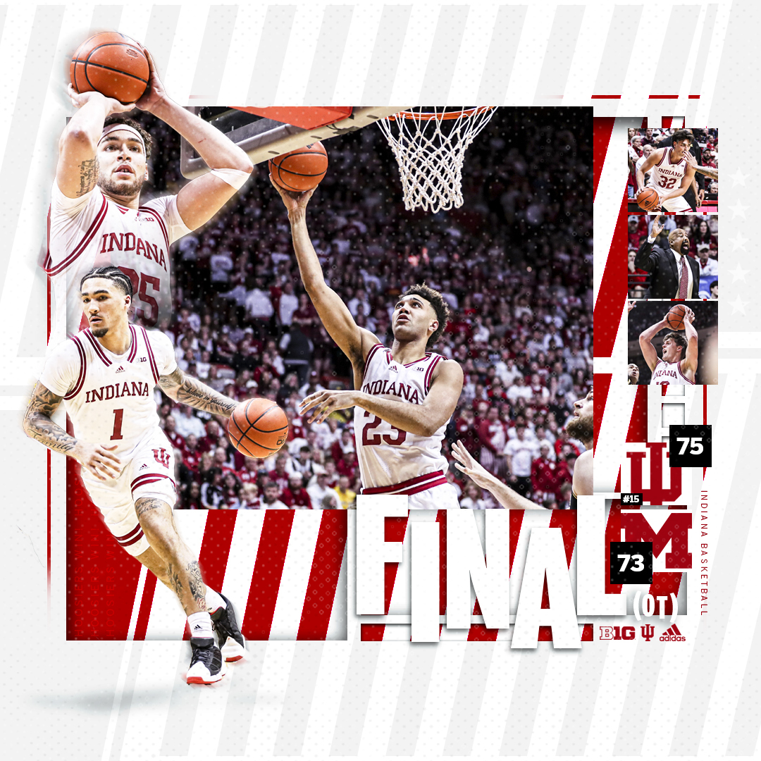 IndianaMBB's tweet image. HOOSIERS WIN.