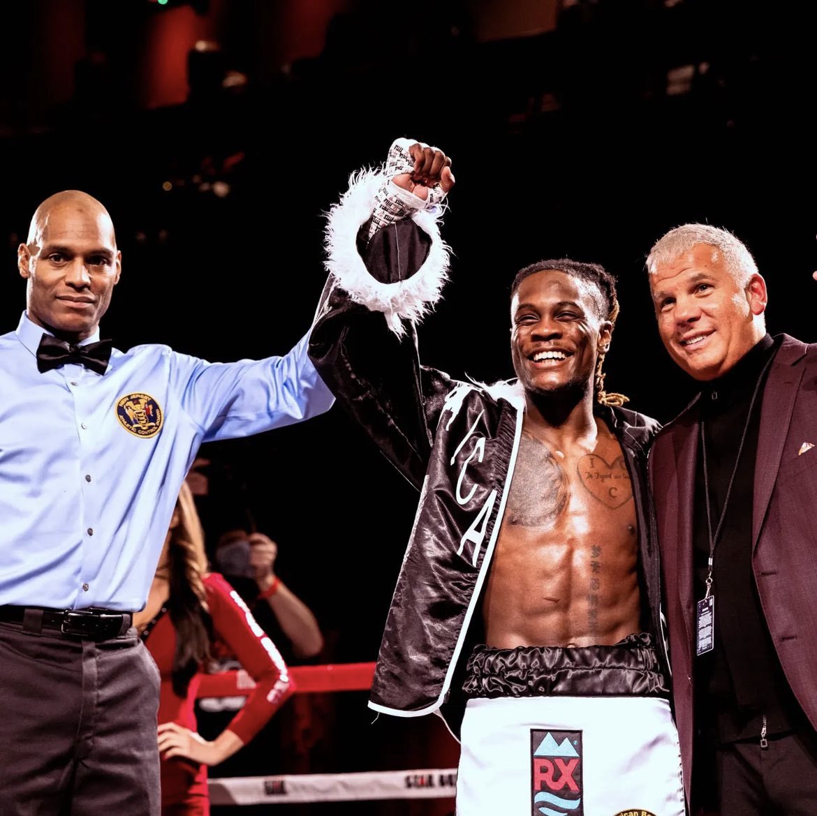 StarBoxing's tweet photo. About last night… #JCFN
👊 @Rajon_chance , Jahyae Brown, Lou Maietta
@whiteeaglehall #JerseyCityFightNight🤝 https://t.co/1T6e9Kfjbh