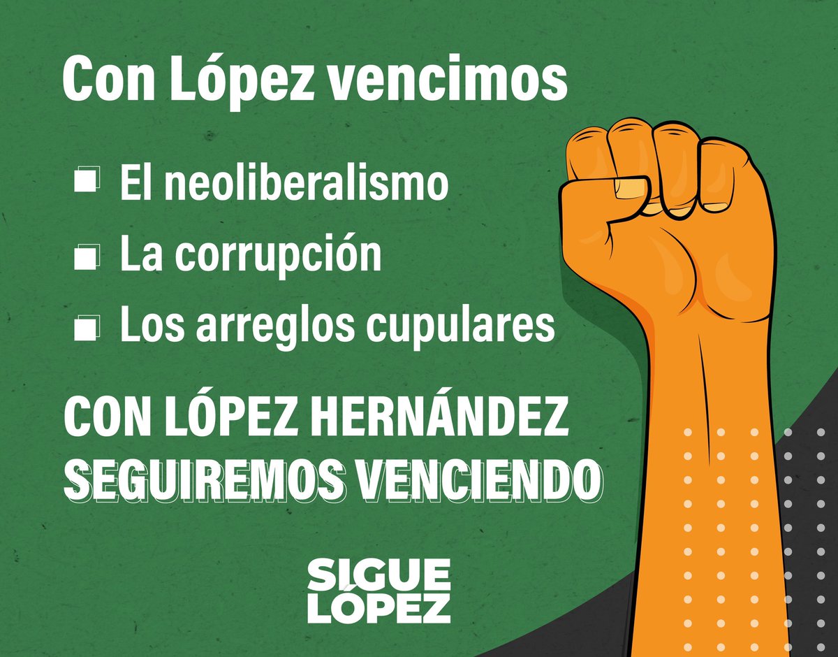 Ya no permitiremos que vuelvan los que hicieron tanto daño a México. Seguiremos venciendo. 💪#SigueLópez