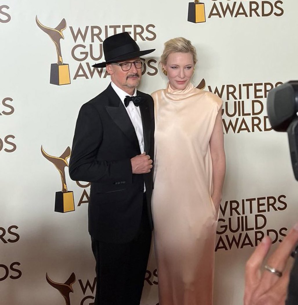 cate blanchett and todd field at the #WGAawards !