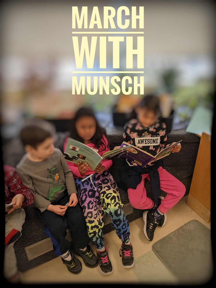 BJGteach92's tweet photo. #Munsch #MarchWithMunsch In an #inquiry based #Kindergarten we include more of what the children respond to! Time to introduce the whole collection. #RobertMunsch @LLCatEBH https://t.co/Nx4tC3vvZs
