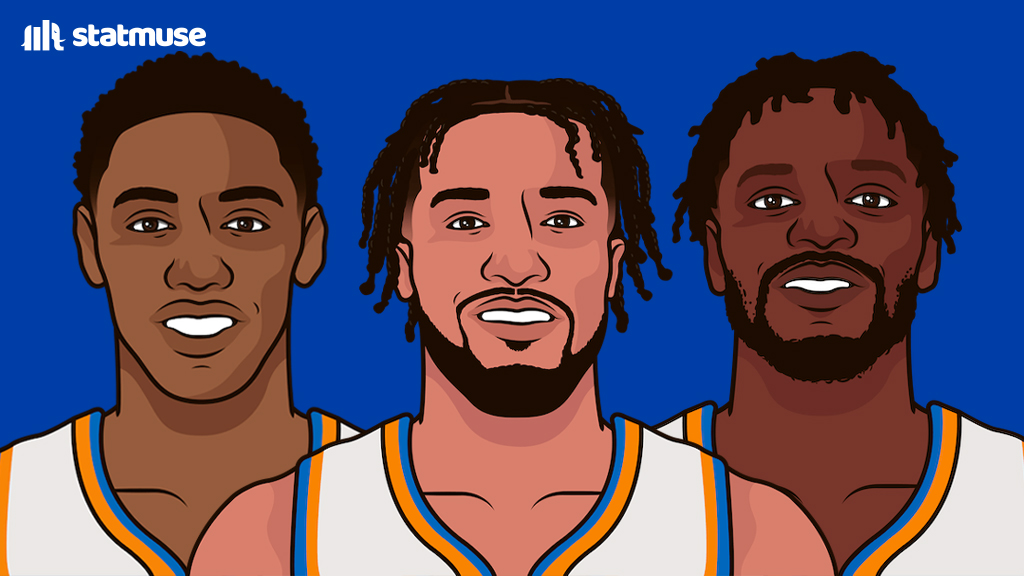 statmuse's tweet photo. Knicks in their 9-game win streak:

1st in net rating
2nd in offensive rating
7th in defensive rating 

Only 1 game out from being a top 4 seed. https://t.co/ALFM2MXatG