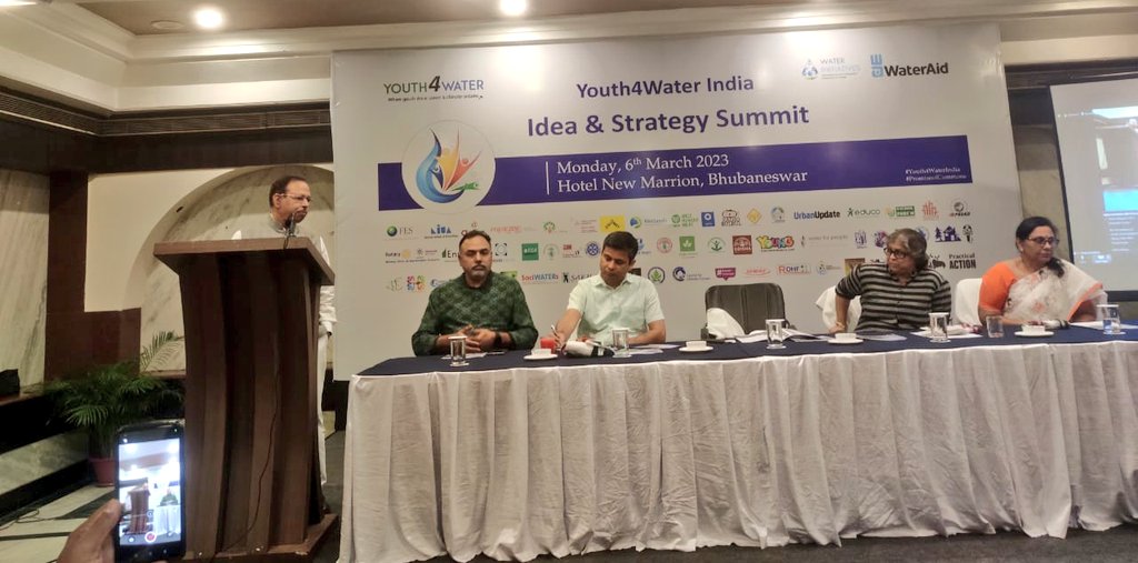 @SecyChief @PradeepJenaIAS spoke on the importance of partnership between govt and CSOs & particularly SHGs & Panchayat can be platform 4 spreading the message of water conservation and protection of water commons #Youth4WaterIndia  @Youth4WaterIn @WaterInitiativ1 @WaterAidIndia