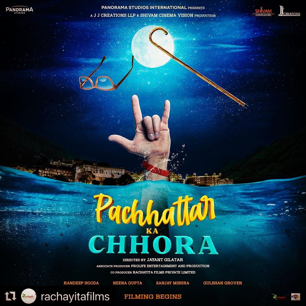 #Repost @rachayitafilms with @use.repost
AGE NO BAR?
Presenting #PachhattarKaChhora
FILMING BEGINS!
Directed by @gilatarjayant, Starring @randeephooda @neena_gupta @imsanjaimishra @gulshangrover 
Written by 
@ashish30sharma &
@ArchanaTaide 👏👏🙏🫶🏼