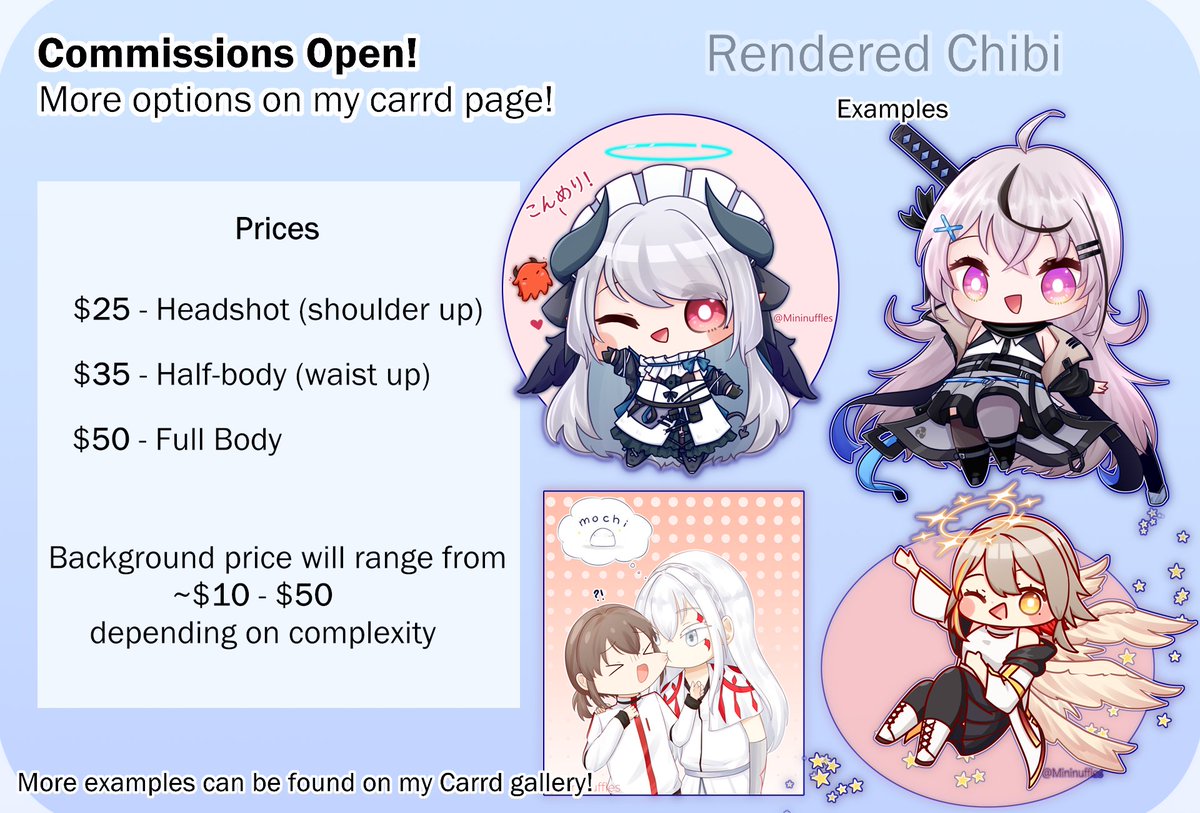 Hello! I want to properly put it out there that I'm open for commissions right now! Mainly I want to raise funds to cushion the cost of buying PC parts to replace my lowkey dying 6+ yr old laptop..😅 

Rts appreciated thank you!🥺❤️

#commissionsopen #artcommissions #commission 