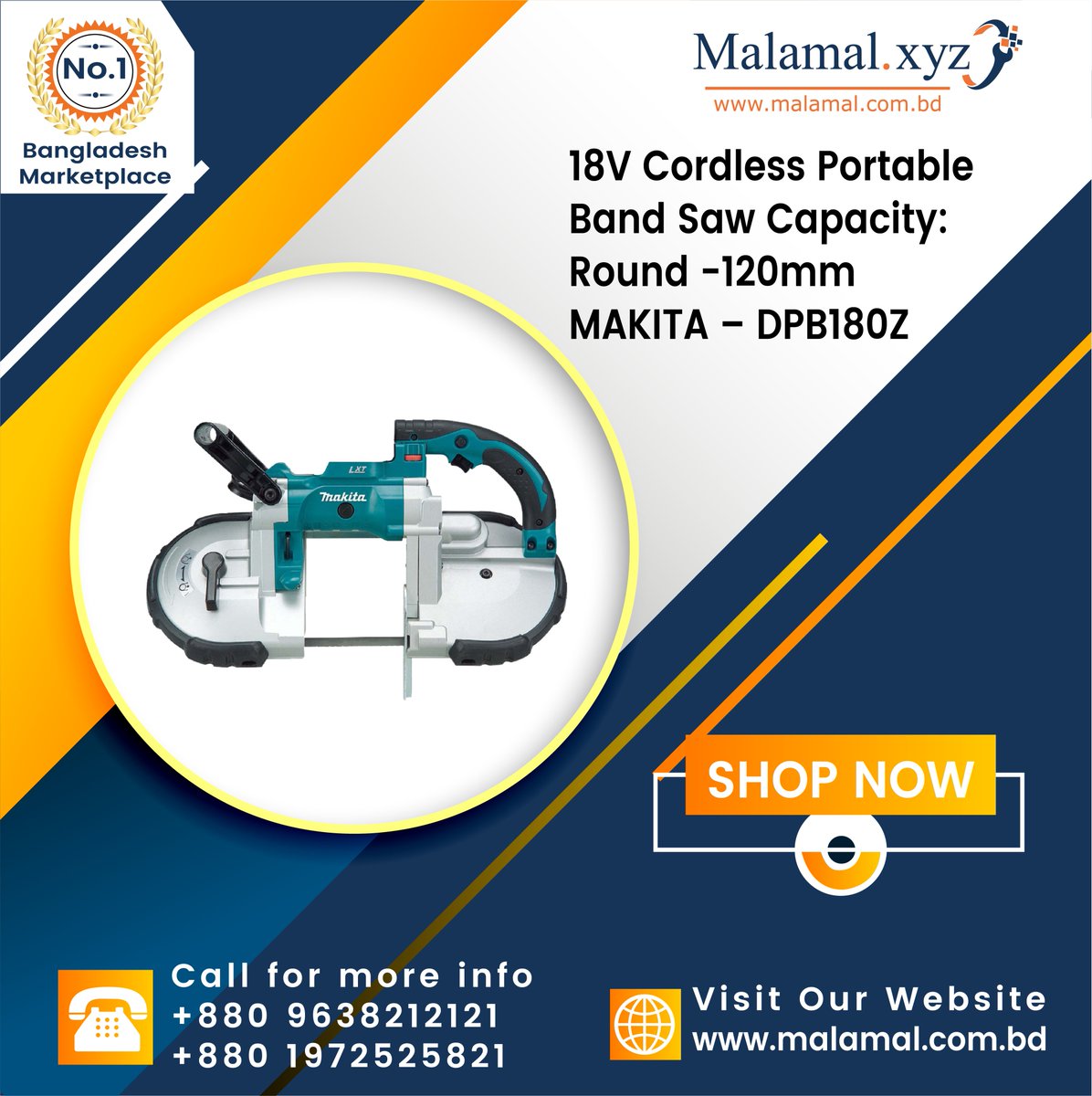 Malamalxyzbd's tweet photo. 📌cordless portable band saw capacity
👉Visit Now: https://t.co/tpvey0gLv4
📞 Want to know more:- Chat with us or 📳 Contact with us at: +8801972525821 (WhatsApp) or E-mail: sales@malamal.com.bd
#CordlessBandSawPower #malamalxyz #Visit_now #Best_Hardware_Shop #Online_Shop https://t.co/AVutvp8gPa