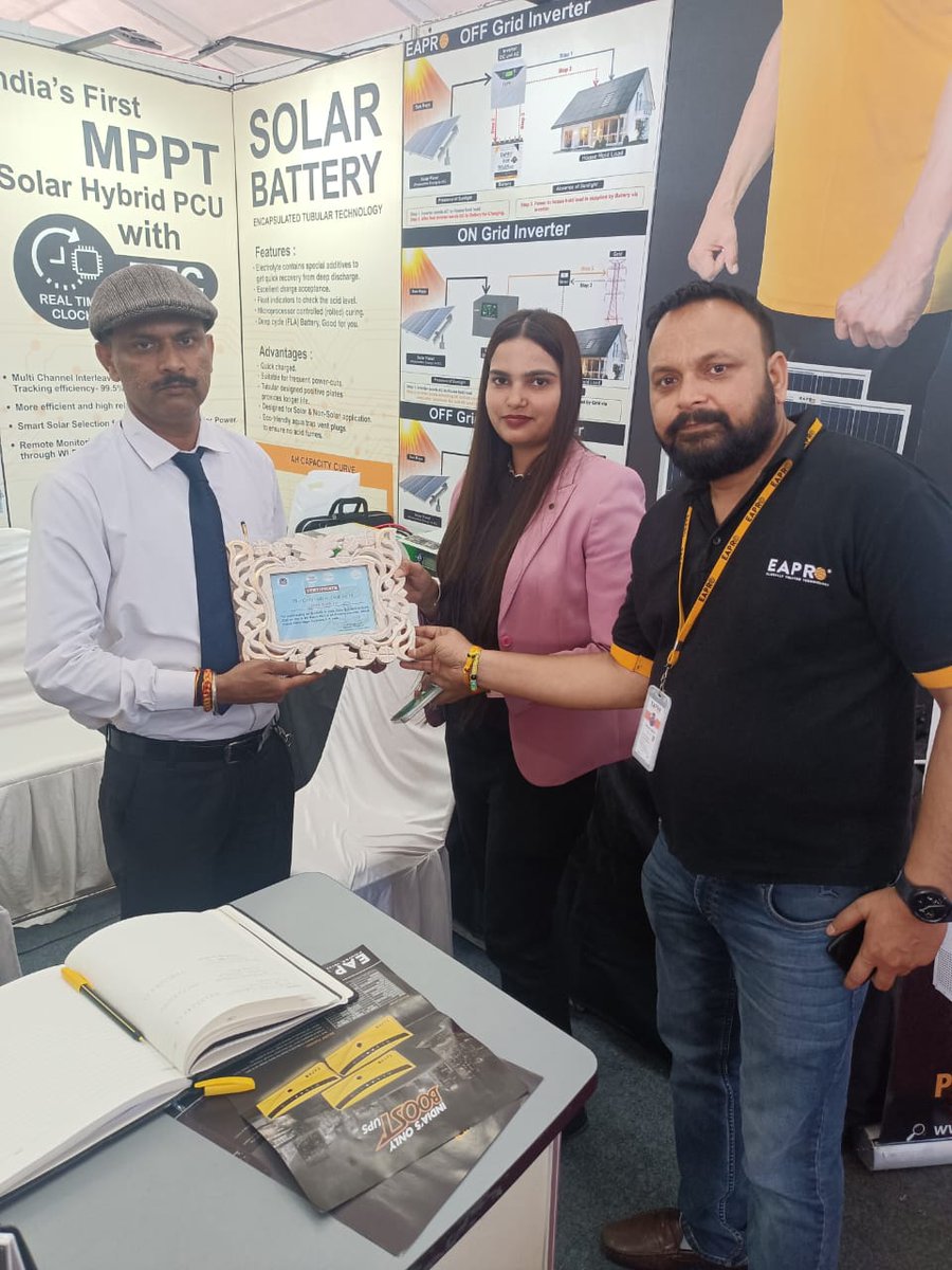 EaproGlobal's tweet image. We have participated as exhibitor in India Solar &amp;amp; E-vehicle expo 2023 on 2nd to 4th March, 2023 at IIA Bhawan Grounds, Vibhuti Khand, Gomti Nagar, Lucknow, U.P., India.
#solarcompany #lucknow #lucknowexplorer #solarpower #solarindustry #solarindia #solarenergy