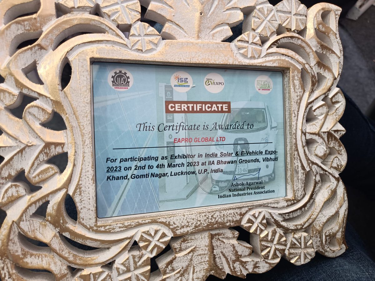 EaproGlobal's tweet image. We have participated as exhibitor in India Solar &amp;amp; E-vehicle expo 2023 on 2nd to 4th March, 2023 at IIA Bhawan Grounds, Vibhuti Khand, Gomti Nagar, Lucknow, U.P., India.
#solarcompany #lucknow #lucknowexplorer #solarpower #solarindustry #solarindia #solarenergy