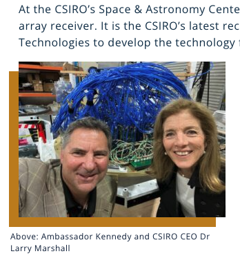Hmmm.... we should have mentioned this some time ago but we were lucky enough to have Caroline Kennedy and Larry Marshall of <a href="/CSIRO/">CSIRO</a>  visit our Phased Array last year! Better late than never to twitter!