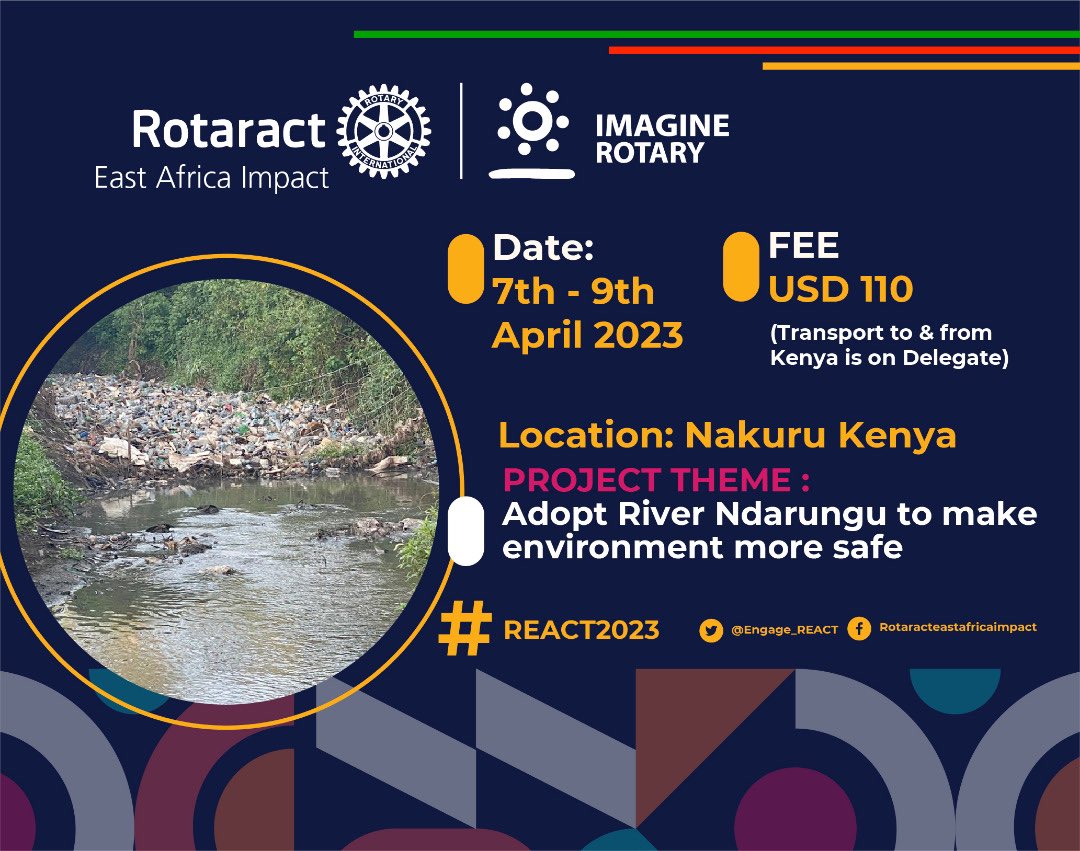 We can’t wait to host #REACT2023 delegates from <a href="/RotaractD9214/">Rotaract District 9214</a> ,<a href="/Rotaract250/">Rotaract Rwanda 🇷🇼</a>,  <a href="/rottanzania/">Rotaract Tanzania</a> , <a href="/Rotaract_D9212/">Rotaract District 9212</a> , <a href="/RotaractD9213/">Rotaract District 9213</a> and <a href="/RtcBurundi257/">Rotaract Burundi</a> via Nakuru - 🇰🇪. For more details feel free to contact your Country Director