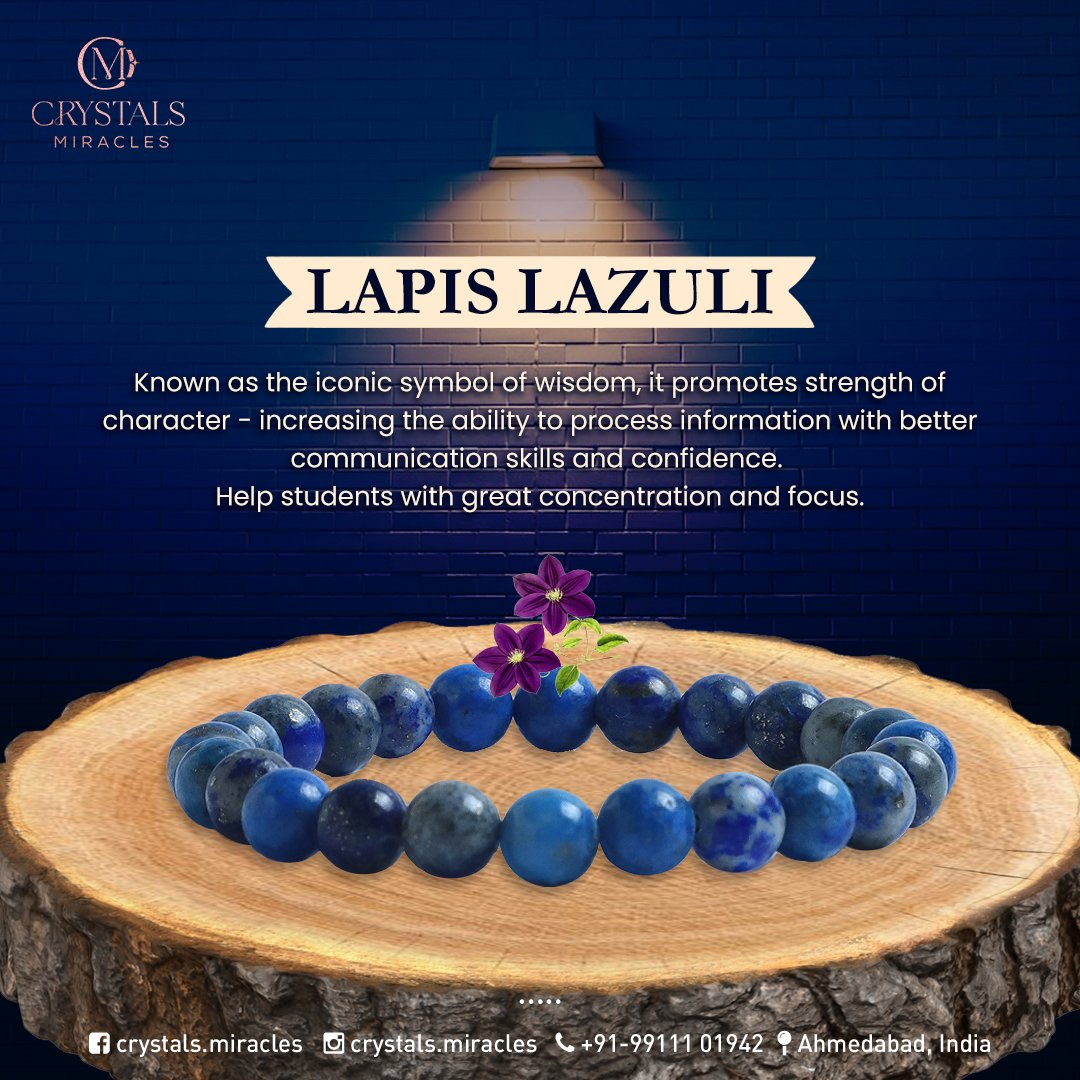 Experience the benefits of #LapisLazuli with this stunning bracelet!💙
Known for enhancing communication, wisdom, and inner truth, Lapis Lazuli is a powerful stone. #LapisLazuli #Bracelet #CrystalHealing #SpiritualJewelry #MentalClarity #PositiveEnergy #Jewelry #FashionStatement