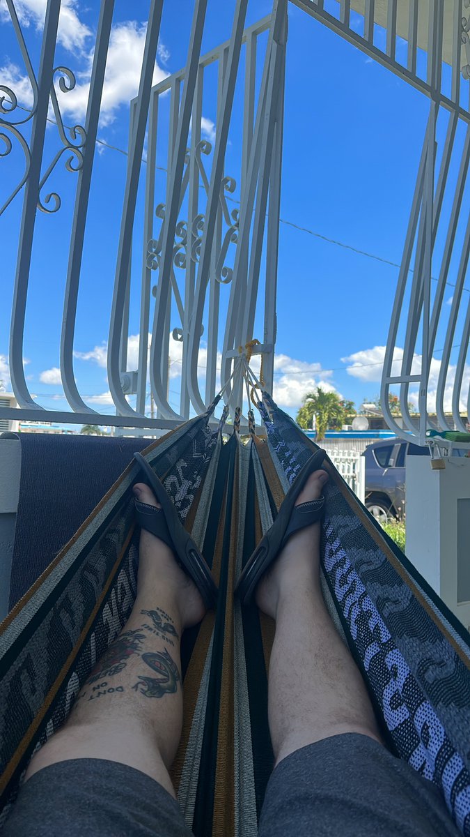 Enjoying a relaxing day on a hammock 😻