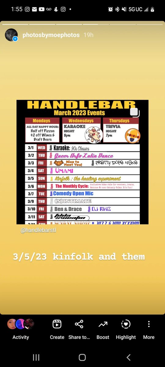 MonieMoe09's tweet photo. Come jam out with @kinfolkandthem tonight at @HandleBarSTL 
Kinfolk : The healing experience
We're here now pull up on us! https://t.co/PGBJcmpSg3