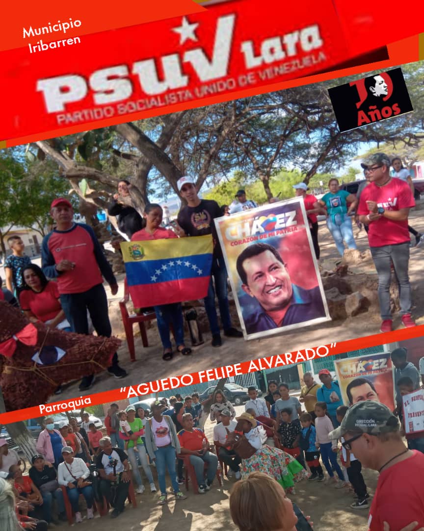 estuvimos acompañando los actos en la parroquia "Aguedo Felipe Alvarado"  junto con jefes d ubch, lideres  de comunidad, equipo político del psuv d la parroquia y del municipiIribarren  Conmemorando 10 años d la siembra y paso a la inmortalidad de nuestro lider de la revolución