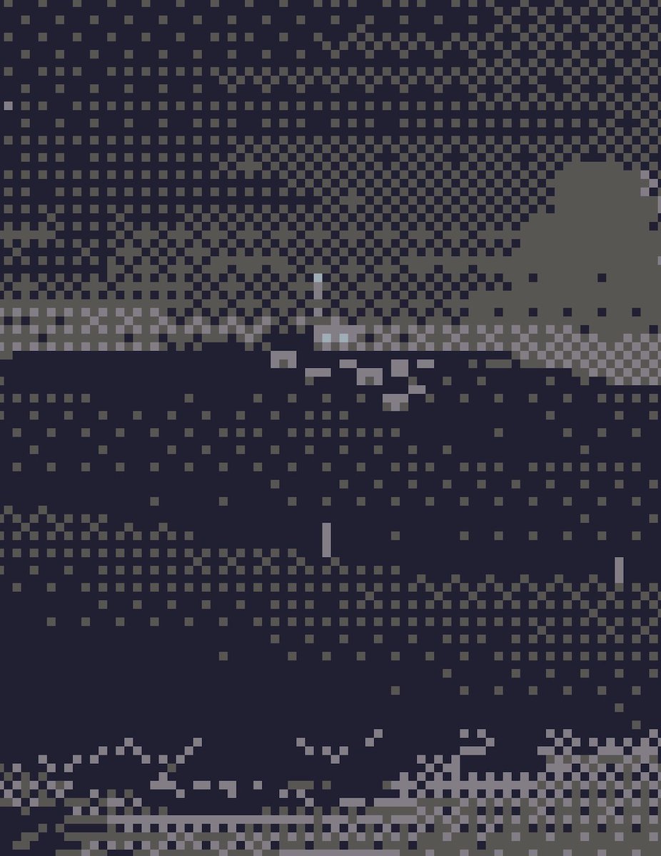 michaelmicasso's tweet photo. (2/3)
Using a low-medium 300 x 100 cells medium (5100 x 1700 px PNG), “Not Lost 道”’s visual got slightly obscured and abstracted by the low pixel counts— catalysing a fuzzy and fragmented nostalgia in our mind
More visual details:
#SOLartist https://t.co/BuAgVCCPn3