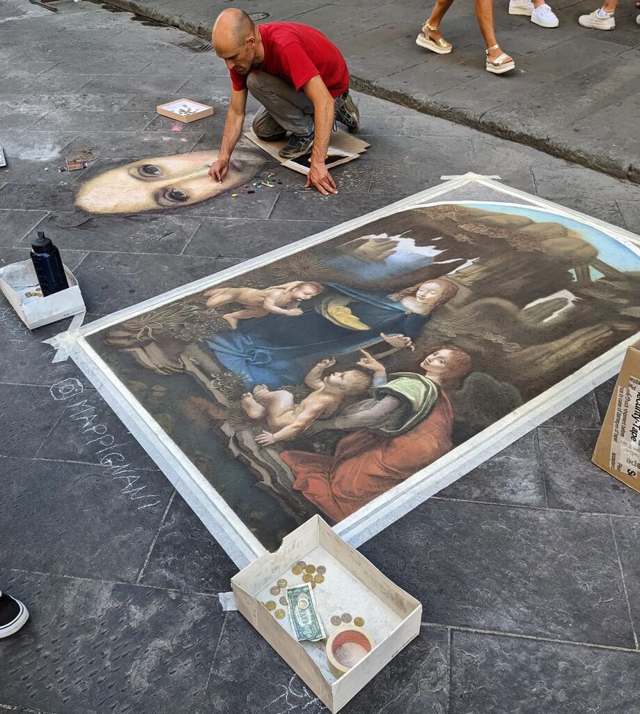 VacancesPref's tweet photo. Street art 🎨🌞 #florence #artist #art #renaissance #italy #travel #vacation #travelandlife #healthyjourney #passportlife #doyoutravel #passportready #places #people #smiles #vacances #montreal #preferencevacations #ourbusinessistomakeyousmile https://t.co/9UbWrVWeQ0 https://t.co/djN3mAbxdO