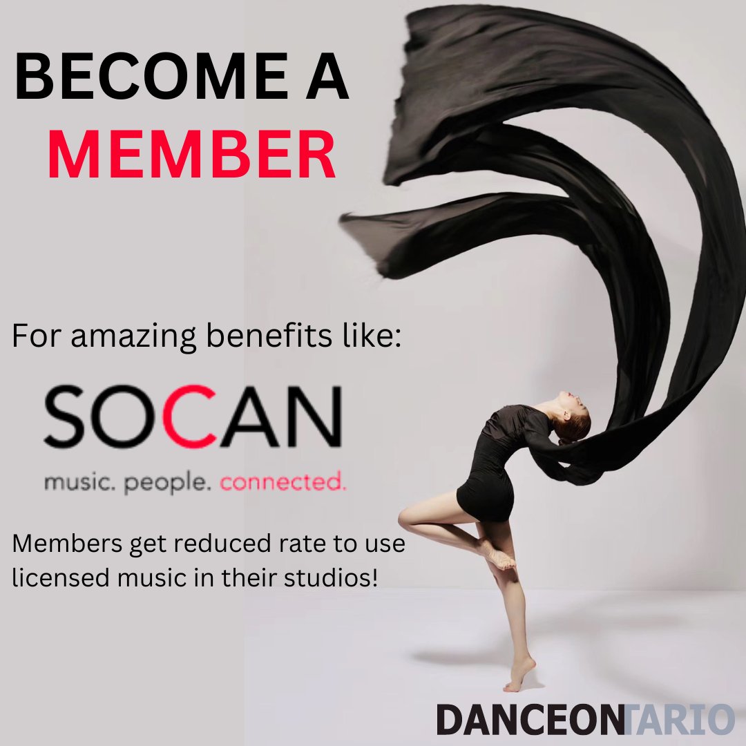 dance_ontario's tweet photo. Become a member of DanceOntario for amazing benefits like a reduced rate with @SOCANmusic!

For more information: https://t.co/VQE9FFTXCZ
To join the membership: https://t.co/7yA3VxY3Pc

#ComeDancewithUs #DanceON #DanceTeachers #DanceON #DanceStudios #Ontario #Benefits  #Dance https://t.co/WwzjHp1KAt