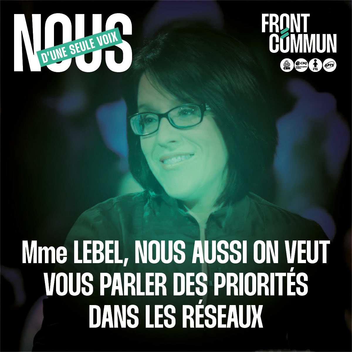 <a href="/slebel19/">Sonia LeBel</a> députée de Champlain à l'Assemblée nationale, nous sommes plus de 420 000 personnes, d'une seule voix, à vous attendre aux tables de négociation. Qu’attendez-vous pour négocier? #FrontCommun #Négo2023 #TLMEP