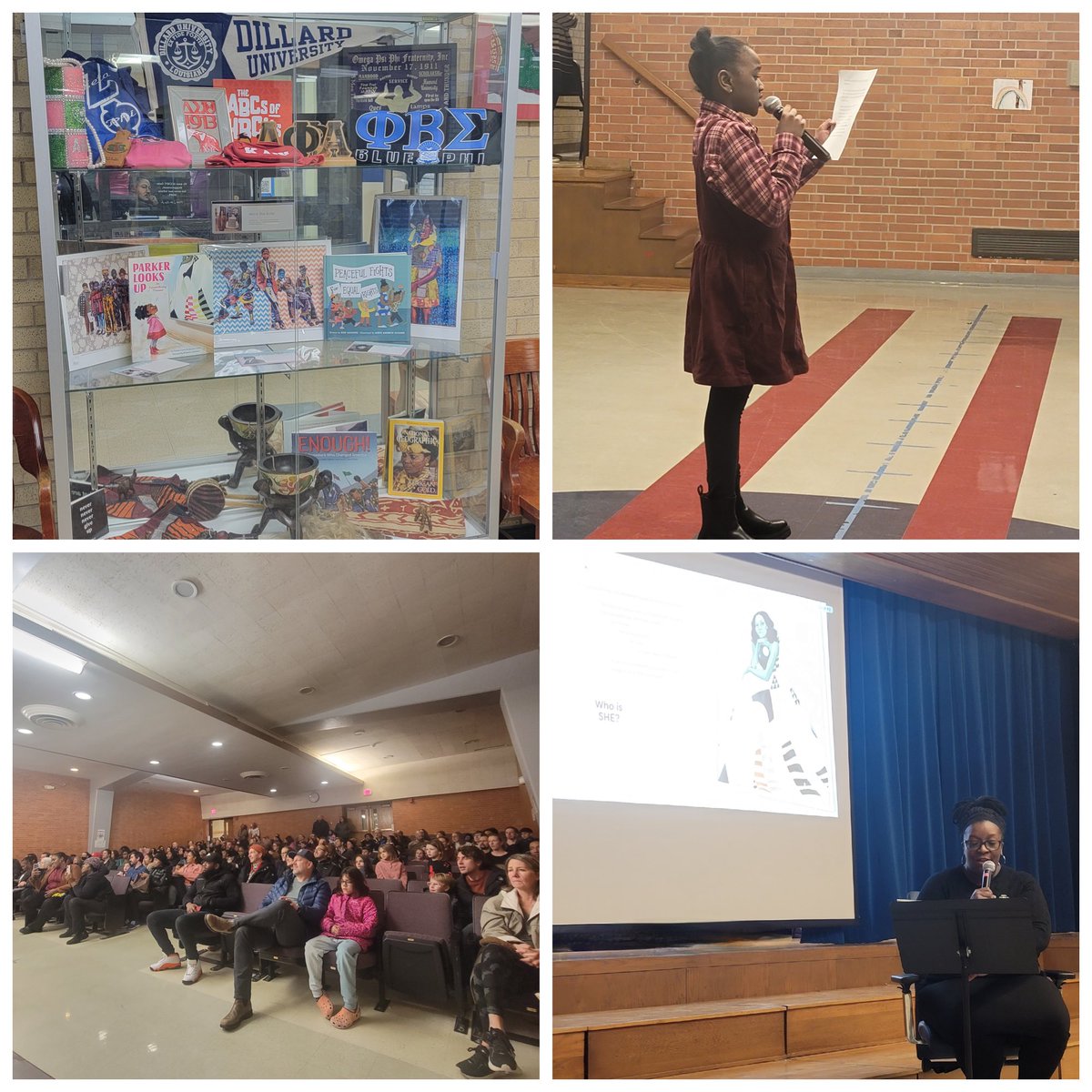 Whittier’s Black History display, an AWESOME young MC scholar and a special surprise guest for our at our Black History Family Night, Dr. Lofton! We had a packed house!⁦ <a href="/OakPark97/">Oak Park District 97</a>⁩ <a href="/PCLRobinson/">Patrick Robinson</a>⁩ #MyD97 #OakPark97
