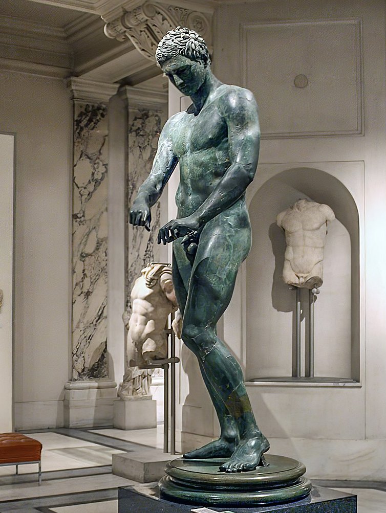 There were even standard forms for these athletic statues - particular poses or moments that were re