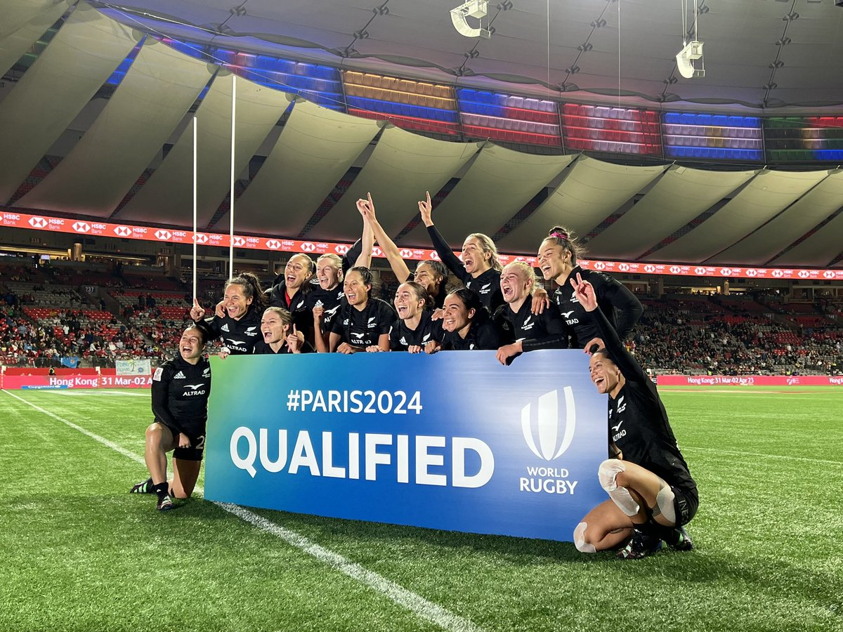 QUALIFIED FOR THE OLYMPICS 

New Zealand’s women’s rugby 7s team defeats Australia 19-12 to win gold here in Vancouver. 

And with this result they have qualified for the Paris 2024 Olympics.