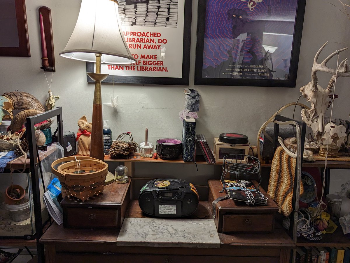Like_The_B1rd's tweet photo. Cleaned my silly shelf and my silly dresser (<guy who is using late night cleaning as an excuse to show off his cool vintage dresser) https://t.co/2AmmpChzCY