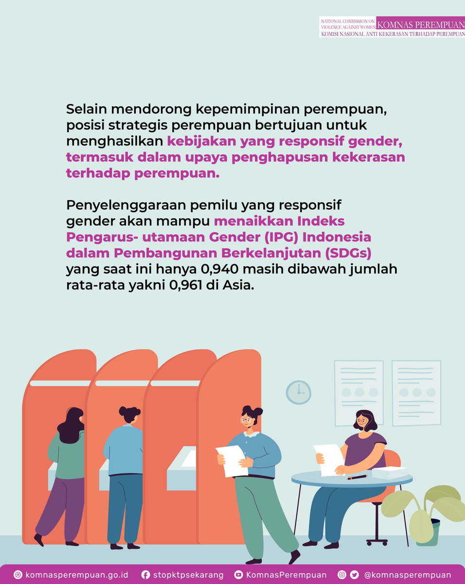 Komnas Perempuan telah menginisasi Kampanye JITU (Jeli, Inisiatif, Toleran, dan Ukur) sejak tahun 2009. Selain memastikan kepemimpinan perempuan, Komnas Perempuan mengajak masyarakat untuk jeli memilih caleg.

#Pemilu #komnasperempuan #caleg