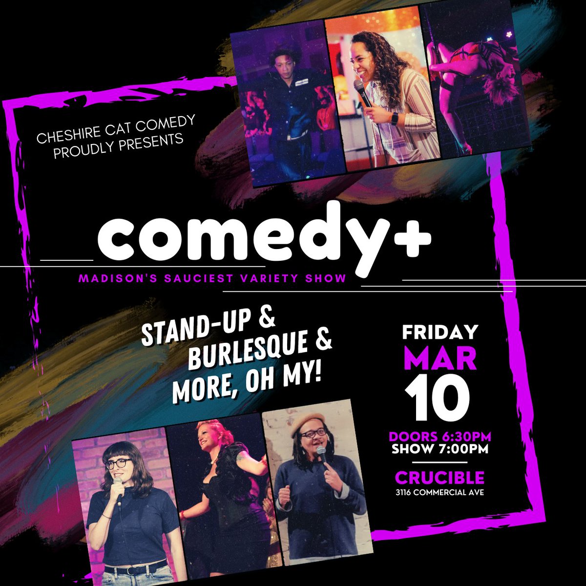 MARCH 10

eventbrite.com/e/comedy-plus-…