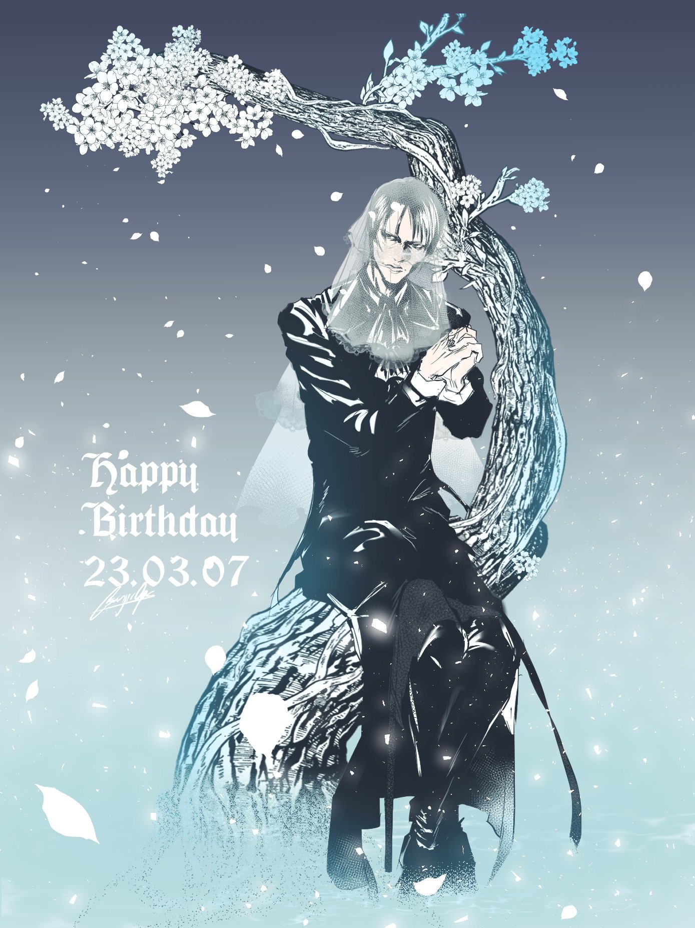 sakurai's bday 2023. this was featured on the official FISH TANK sakurai's birthday image event <3