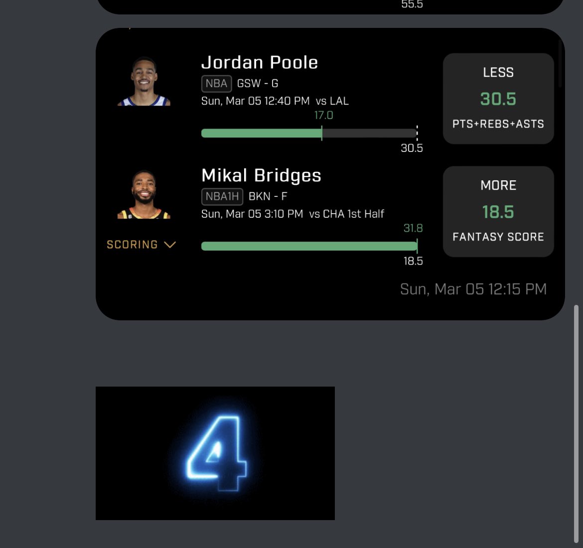 4sSportsBetting's tweet photo. 4PF goes 9/9 on books alone and 11/12 on DFS and the books combined! Also, went up over +3u on slips. The VIP discord is only for $8/ per month! 🧹

https://t.co/qOUE7lBxcg

#prizepicknba #prizepickscbb #prizepickscsgo #prizepicks #GambingTwitter https://t.co/oDoUI9f1a3