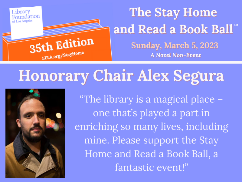 LibraryFoundLA's tweet photo. From our 2023 Honorary Chair @Alex_Segura. 

#stayhome #stayhomeandread #library #enrich #lives https://t.co/FGCxBGL2aB