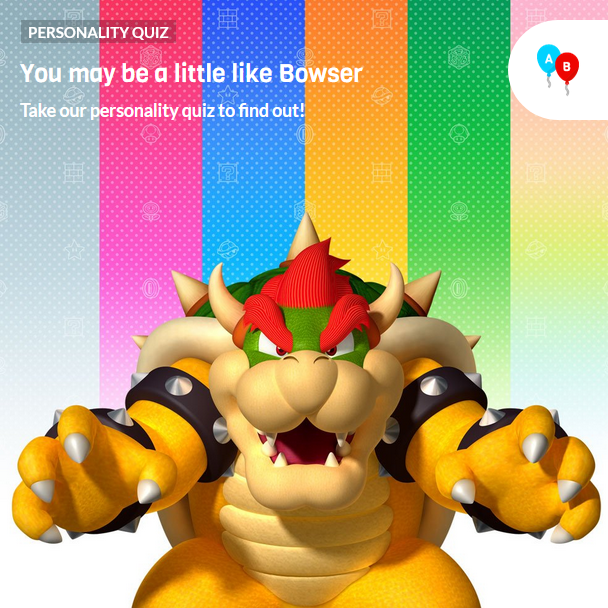 SuperMarioFact's tweet photo. It is a promotional Mario Party 10 activity which aims to reveal the user how close they are to Bowser in terms of personality and preferences. https://t.co/OxQyDYBHun