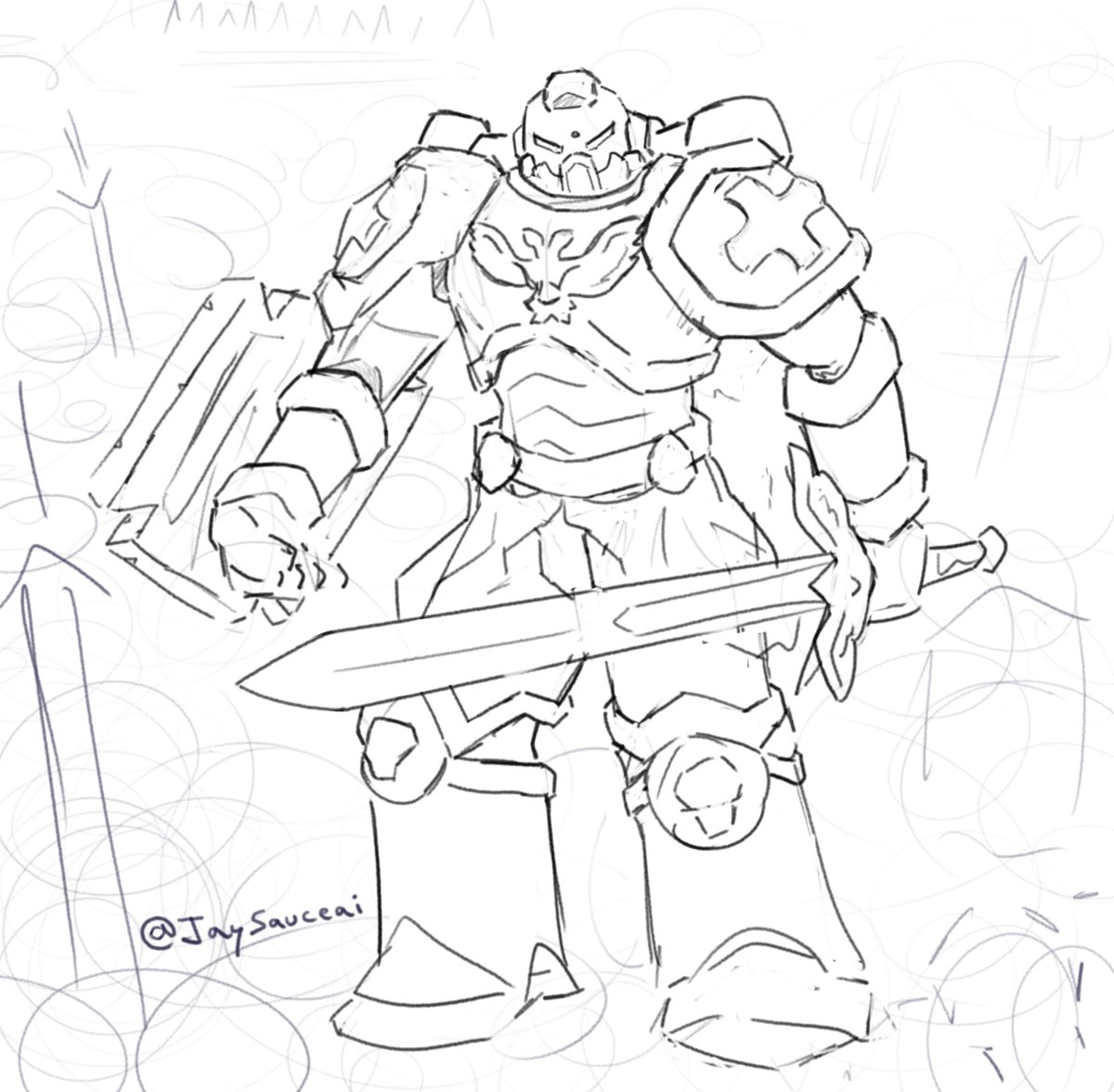 JaySansai's tweet photo. Space Marine Sketch
maybe i'll finish it later

#WarhammerArt #Warhammer40K #Sketch https://t.co/VoScfGYgFC