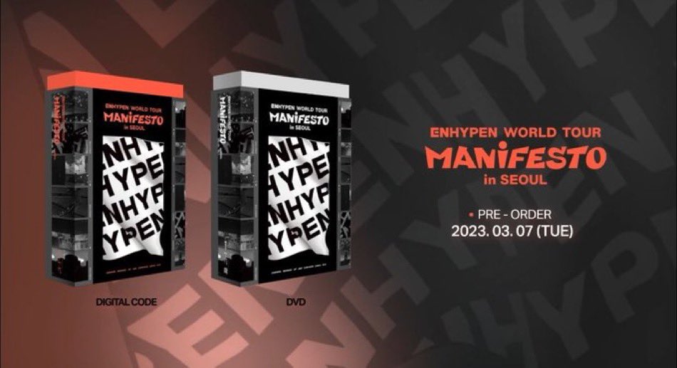 svtbridesph's tweet image. wts lfb ph

ENHYPEN MANIFESTO IN SEOUL 

DVD - 2649php
Digicode - 2749php

~ 50% dp payo, rb Apr 22
~ NETA

🏷️ wts lfb ph enhypen manifesto world tour seoul engene filo yang jungwon lee heeseung park jongseong sim jaeyun sunghoon kim sunoo niki