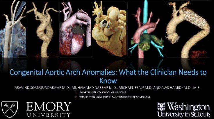 Come and check our educational exhibit about “Congenital Aortic Arch Anomalies: What the Clinician Needs to Know” #STR2023 @aravindsMD @m_naeem_88 @thoracicrad @EmoryRadiology @MIRimaging #radiology #radres #radtwitter