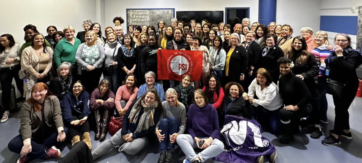 Today we had our #GlobalUnions session for #UNCSW67. Our @CanadianLabour delegation connected with Union delegations from around the world. We will make sure that workers are not left out of the discussions.