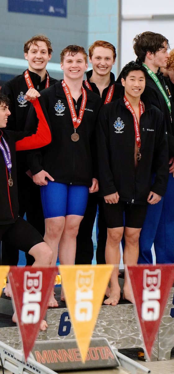🚨 SKIPPERS BOYS ON THE STATE PODIUM
⚓️🏊‍♂️ Congrats to our Minnetonka Boys Swim &amp; Dive team on its 4th Place finish @ the Class AA State Tournament. Here's a salute to our podium finishers!
🏊‍♂️ Evan Witte, Max Louie, Reece Carlson, Ben Jabs - 400 Free Relay 6th Place