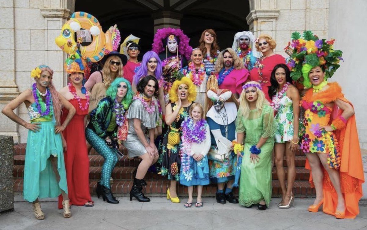 SisterRoma's tweet photo. Drag cares. Drag brings joy. Drag heals. The little girl in the middle of this photo wanted drag queens at her mom’s celebration of life because they make her happy. San Francisco drag said yes! https://t.co/Z5pOVmRf7h