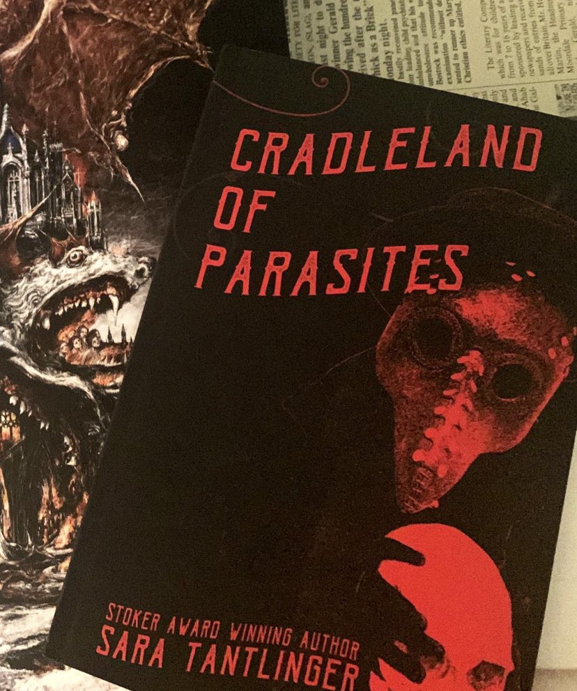 #WomenInHorrorMonth Day 5: recommending one of my favourite poetry collections, @SaraTantlinger’s haunting poetry CRADLELAND OF PARASITES, an informative and eerie tour of the Black Plague. #WiHM