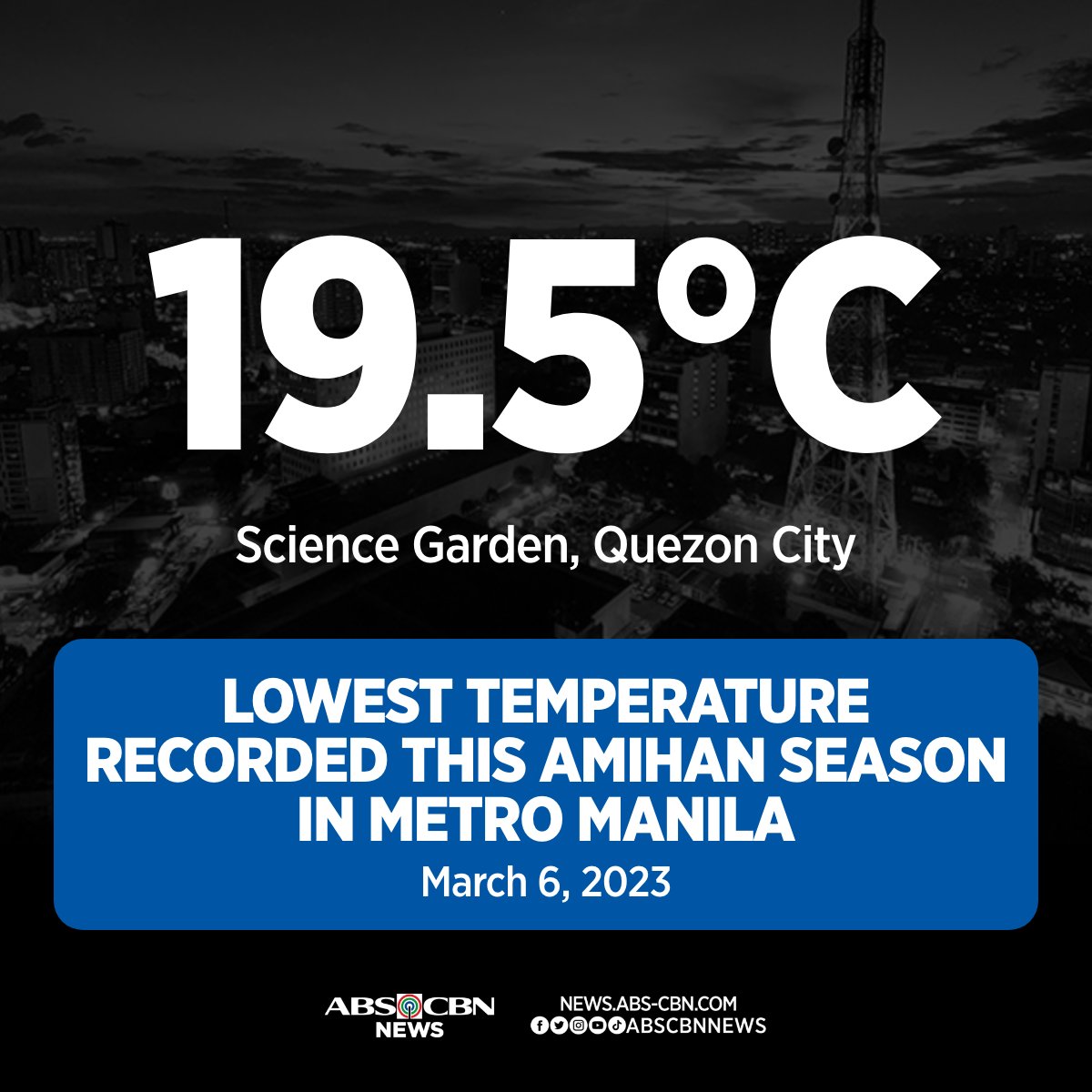 ABSCBN News on Twitter "LUMABAS ANG AIRCON! 🥶🌬️🍃 Bumaba sa 19.5°C ang