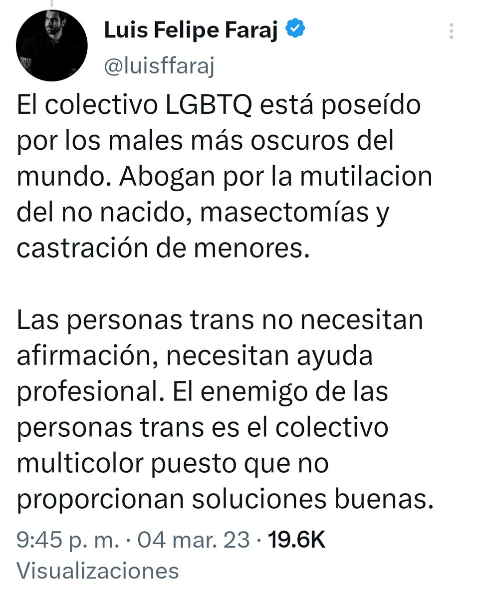 ruthcastv's tweet photo. @milaconpapa1 @PbroEliasCastro No es odio, lamentablemente ya casi nadie sabe de religión y las enseñanzas que hay en ella, es la mayor guía y la mejor enseñanza que nos dejó Dios para vivir correctamente, el mundo debe acomodarse a ella, no al revés.
De ahí parte la educación. Revisa, educate y forma, floja https://t.co/giM2AkDtuV