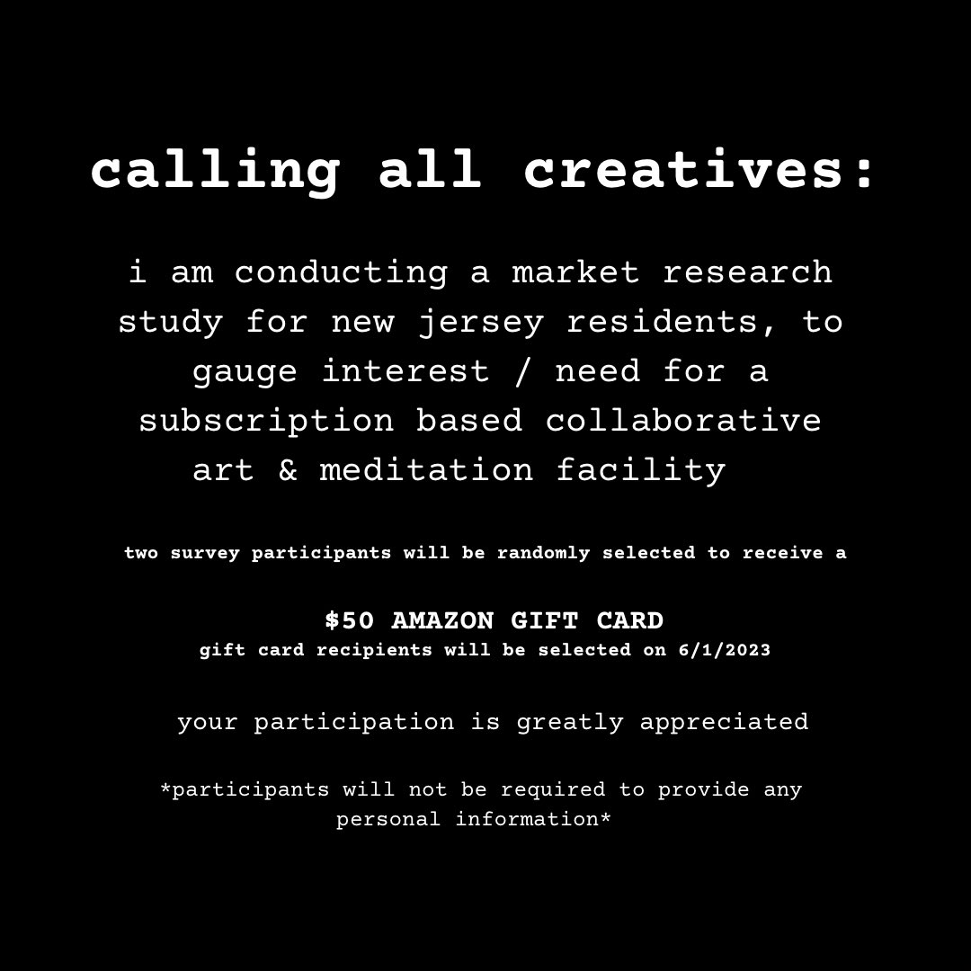 New Jersey artists, I need your opinions! 

forms.gle/s7e8gZEvGNWgAG…

#NewJersey #artists #art #njarts